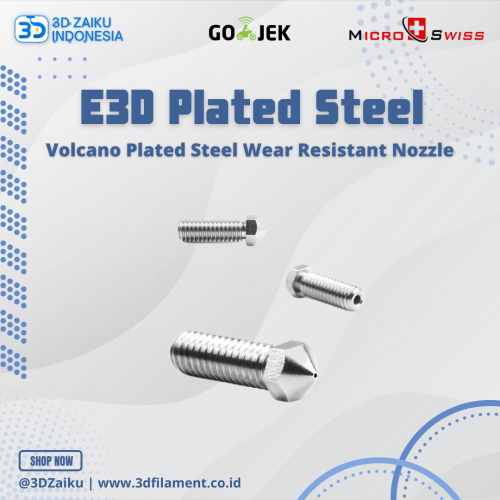 Micro Swiss E3D Volcano Plated Steel Wear Resistant Nozzle